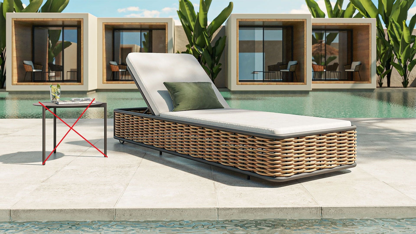 Daisy S Gartenliege aus Polyrattan M72