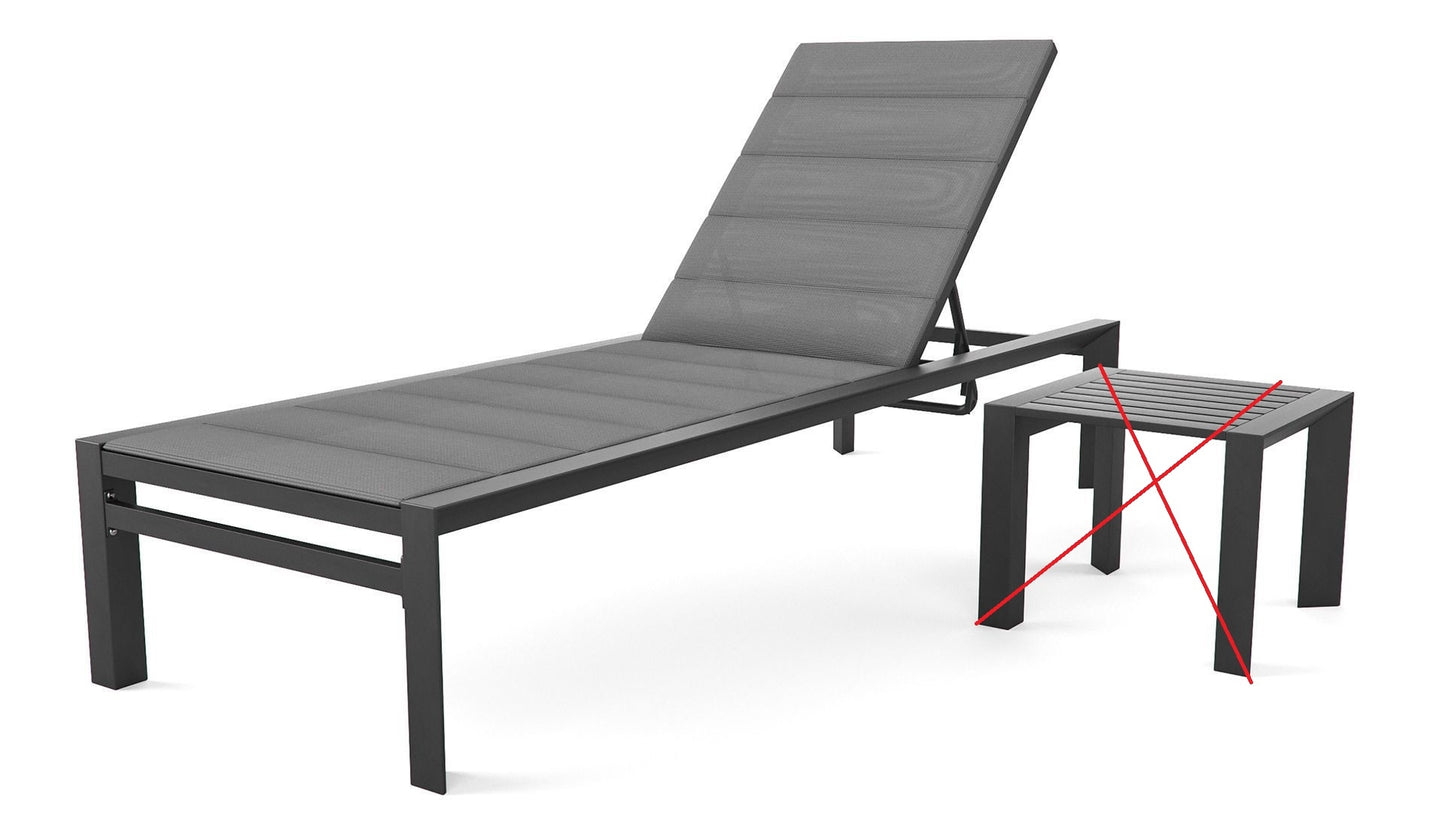 Amalfi (weiß) Aluminium Gartenliege M122