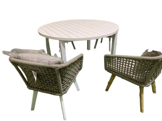 Juego de comedor de jardín redondo L83