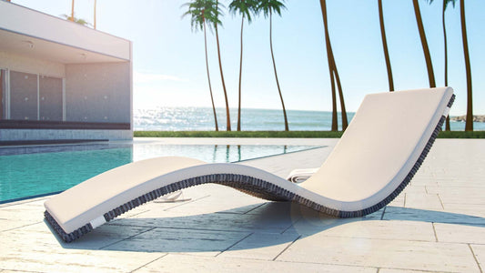 Gartenliege Serpentes aus Polyrattan L40